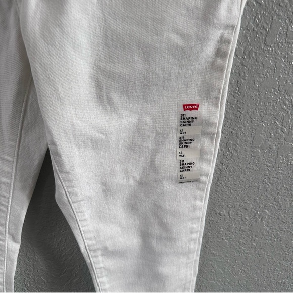 Levi’s 311 Shaping Skinny Capri Jeans White Mid Rise Size 12 W31 NWT - Picture 3 of 11